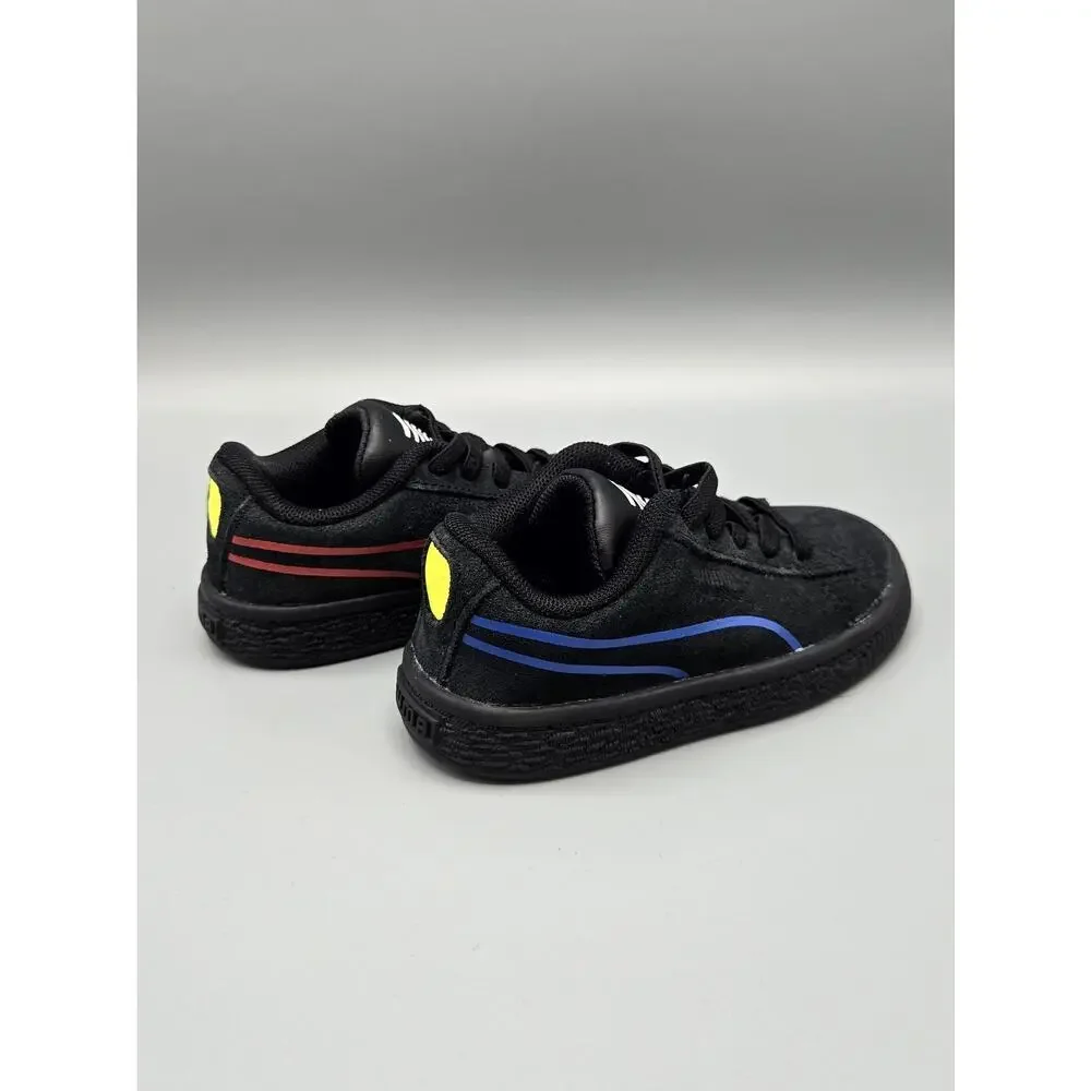 Puma Suede Hypnotic INF Toddler Sneakers - Black / Lapis Blue / Red